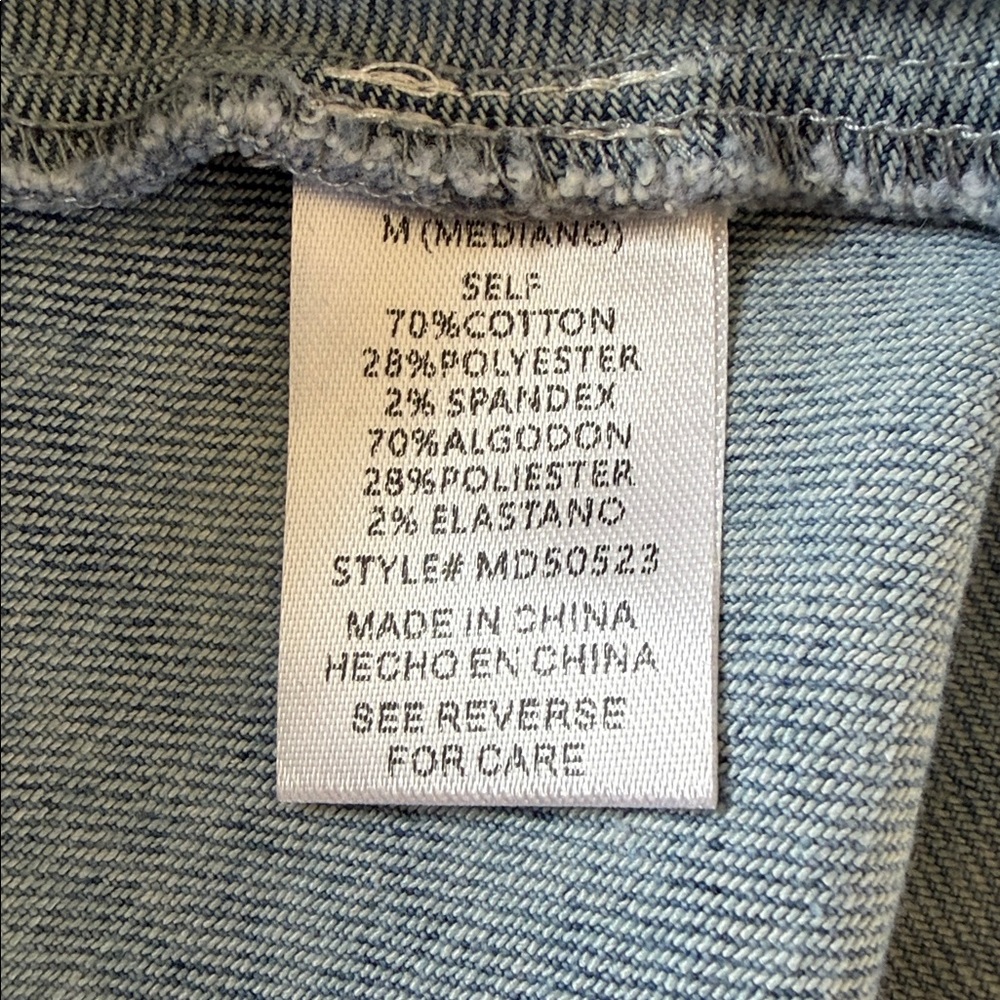 Softer Denim Dress with Puff Sleeves sz M (NWT) - Picture 15 of 15